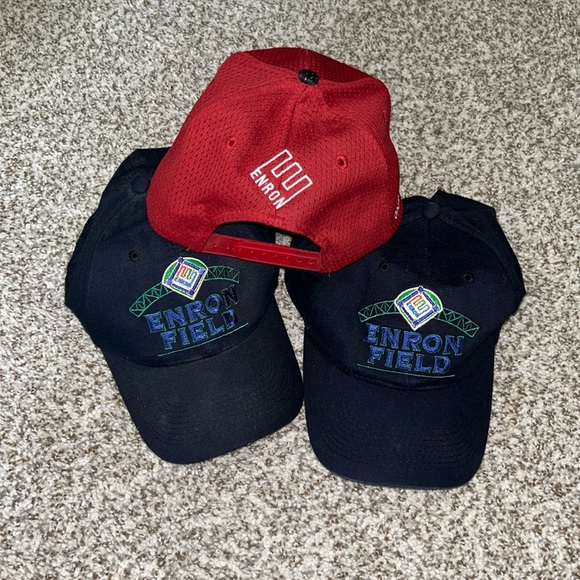 Vintage Houston astros Enron hat bundle